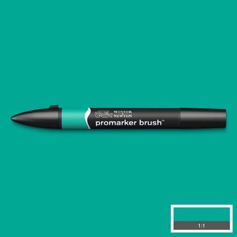 Pennarelli Winsor&Newton Promarker Brush doppia punta scalpello-pennello - ocean teal G956 - 0204377
